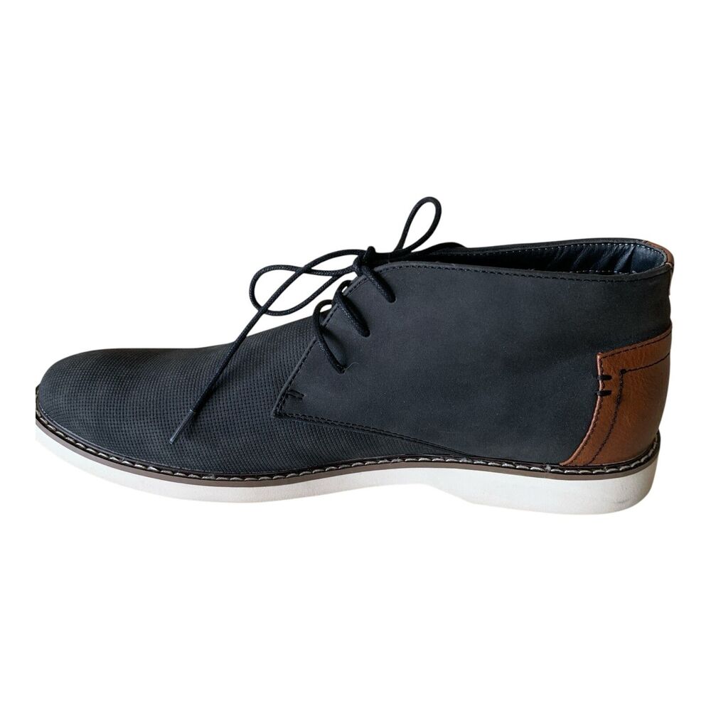 Steve Madden Mens Chukka Ankle Boots SZ 10 M M Dodge Charcoal Gray Lace Up Shoes